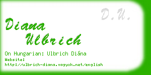 diana ulbrich business card