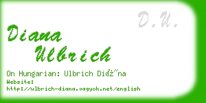 diana ulbrich business card